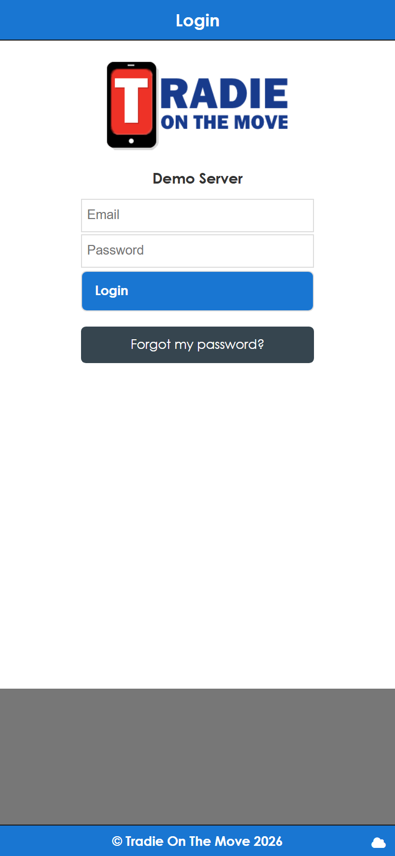The Mobile sign-in screen with its Forgot my password link